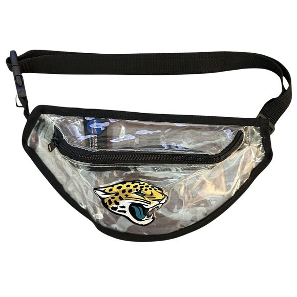 Jacksonville Jaguars Clear Stadium Fanny Pack Bum Bag Waste Crossover Belt NFL - Picture 1 of 2